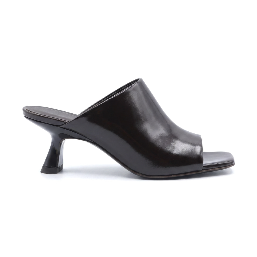 The Favorite Chocolate Brown Leather Mule