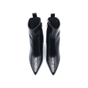 The Party Favor Heeled Bootie Black Leather