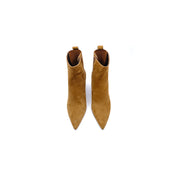 The Party Favor Heeled Bootie Tan Suede