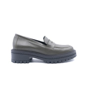 The Martini Camo Green Leather Loafer