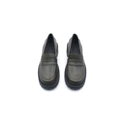 The Martini Camo Green Leather Loafer