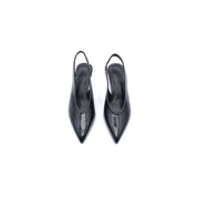 The Nines Black Leather Slingback