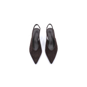 The Nines Brown Suede Slingback