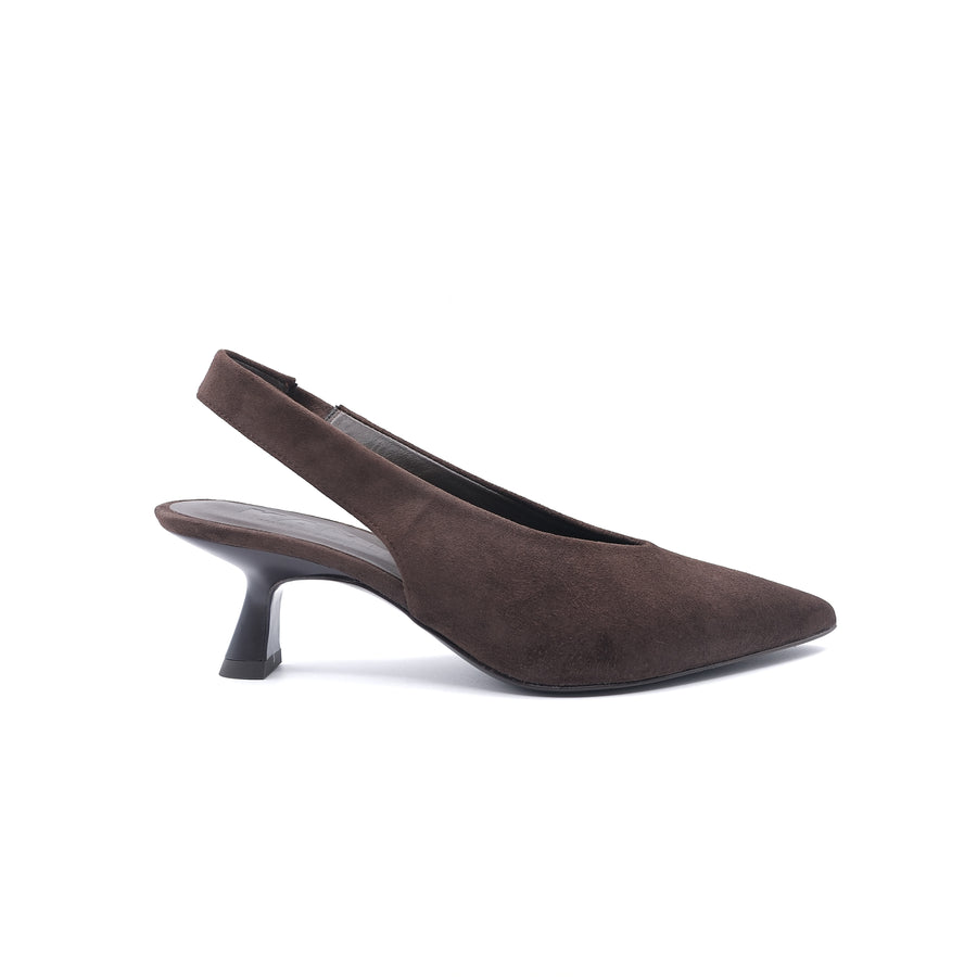 The Nines Brown Suede Slingback