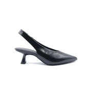 The Nines Black Leather Slingback