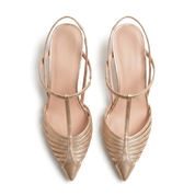 The RSVP Gold Strappy Heel Sandal