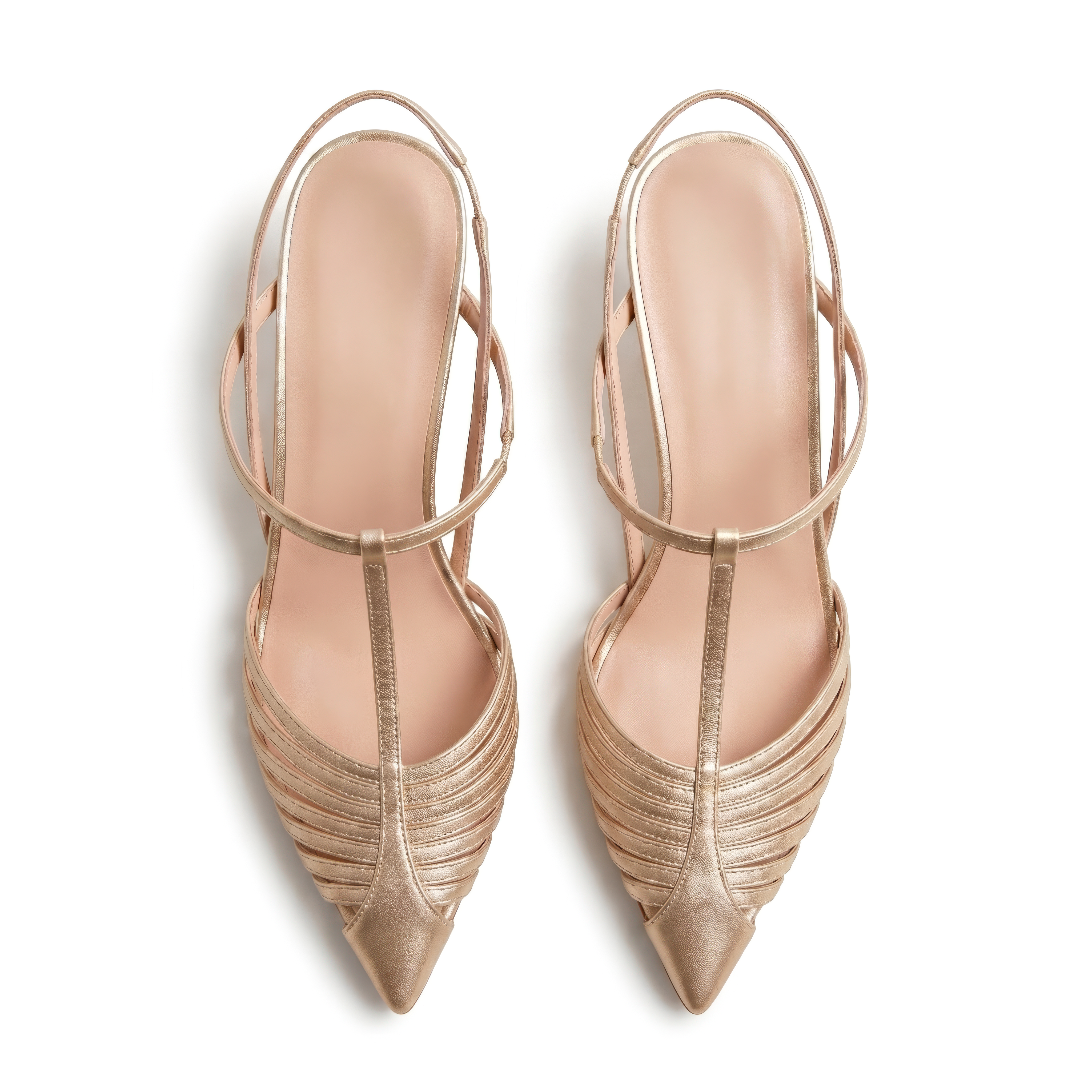 The RSVP Gold Strappy Heel Sandal