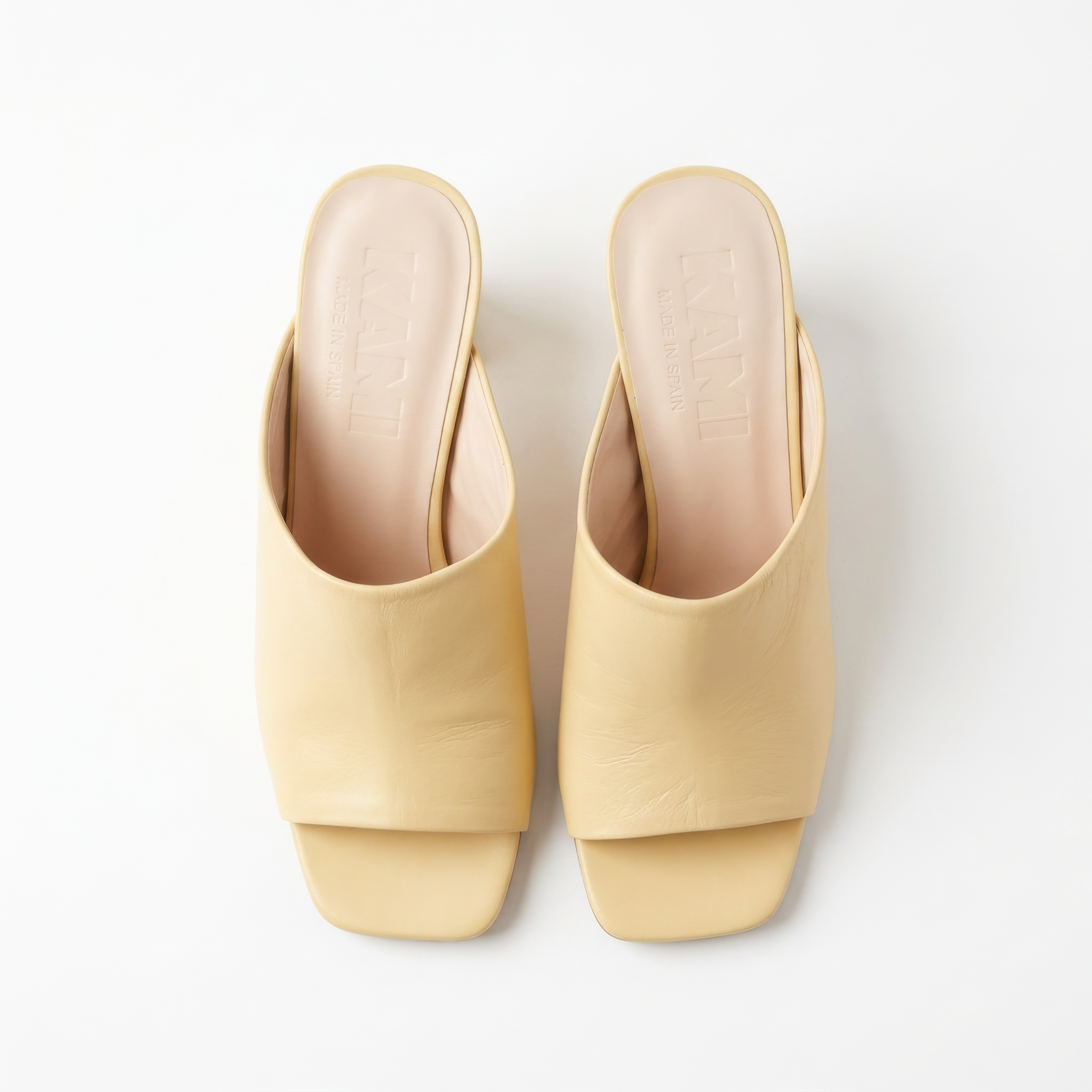The Favorite Butter Yellow Leather Mule
