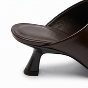 The Favorite Chocolate Brown Leather Mule