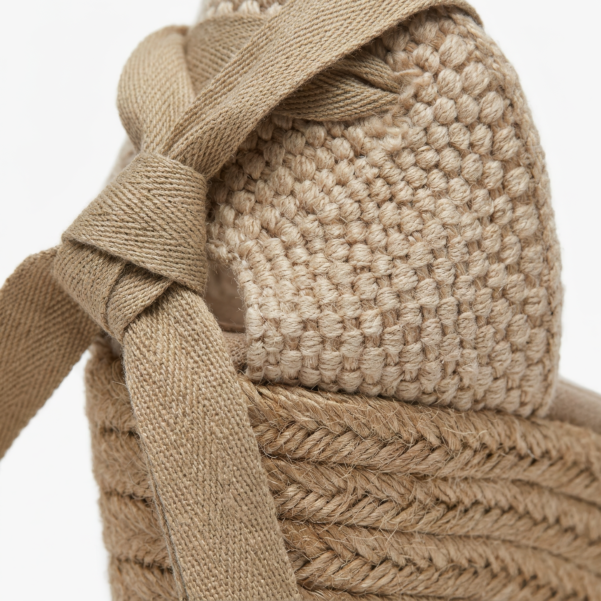 The Euro Summer Stone Suede Espadrille Wedge